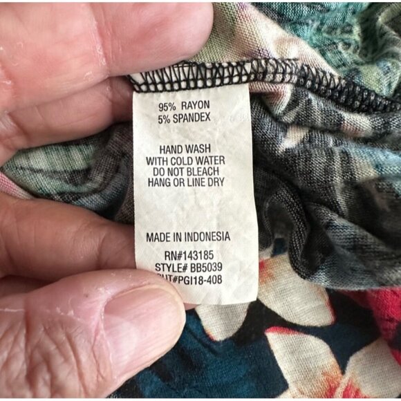 Womens Tropical Floral Bell Sleeve Romper - Picture 3 of 8